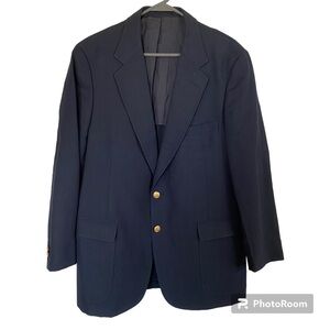 English Manor black blazer suit coat jacket men’s 42L formal career business